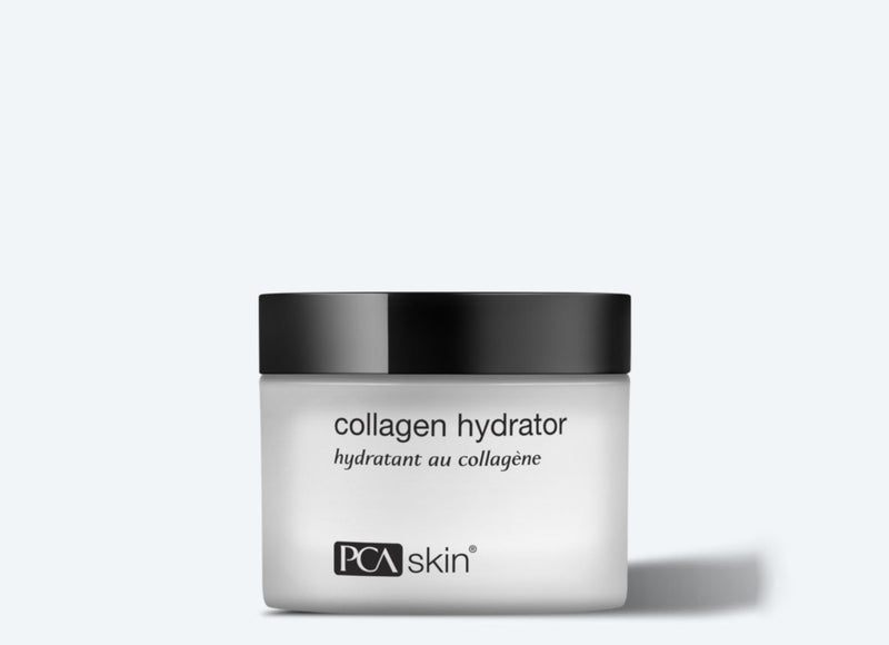 A jar of PCA SKIN Collagen Hydrator moisturizer against a white background.