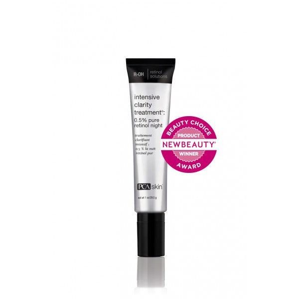 a tube of PCA SKIN Intensive Clarity Treatment 0.5% Pure Retinol Night Cream